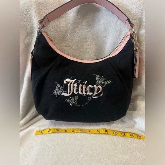 Juicy Couture Wingin’ It Hobo Bag - Black & Pink - NWT - Picture 10 of 11